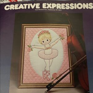 NOS MIP Pink Ballerina Crewel Kit Complete DiY